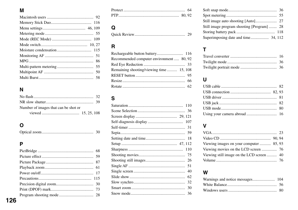 Sony DSC-L1 User Manual | Page 126 / 128