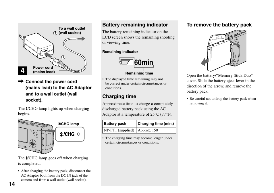 60min | Sony DSC-L1 User Manual | Page 14 / 128