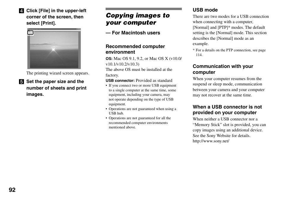 Copying images to your computer | Sony DSC-L1 User Manual | Page 92 / 128