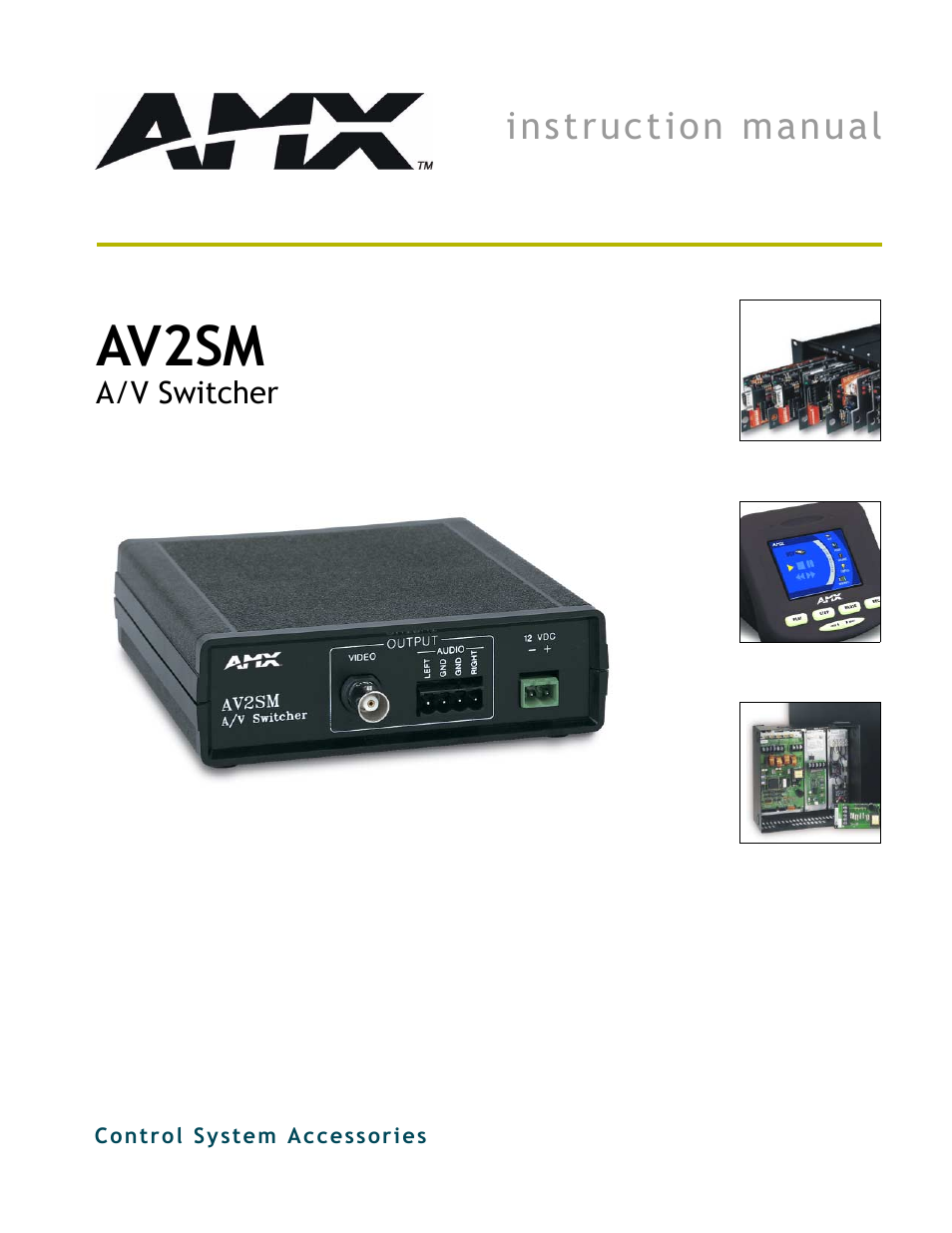 AMX AV2SM User Manual | 12 pages