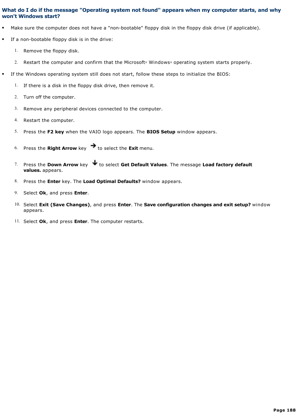 Sony VGN-A600P User Manual | Page 188 / 269