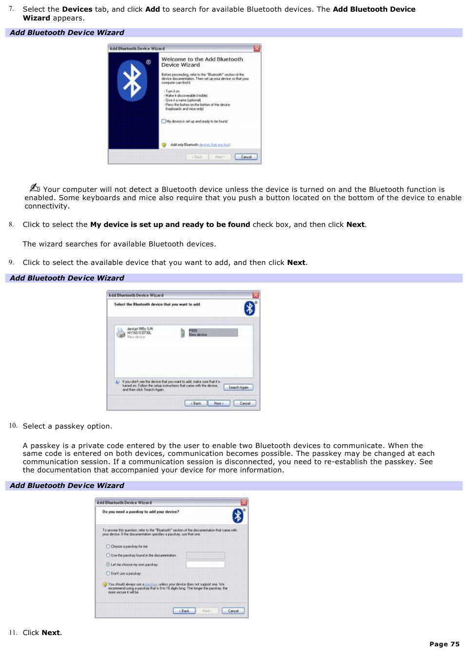 Sony VGN-A600P User Manual | Page 75 / 269