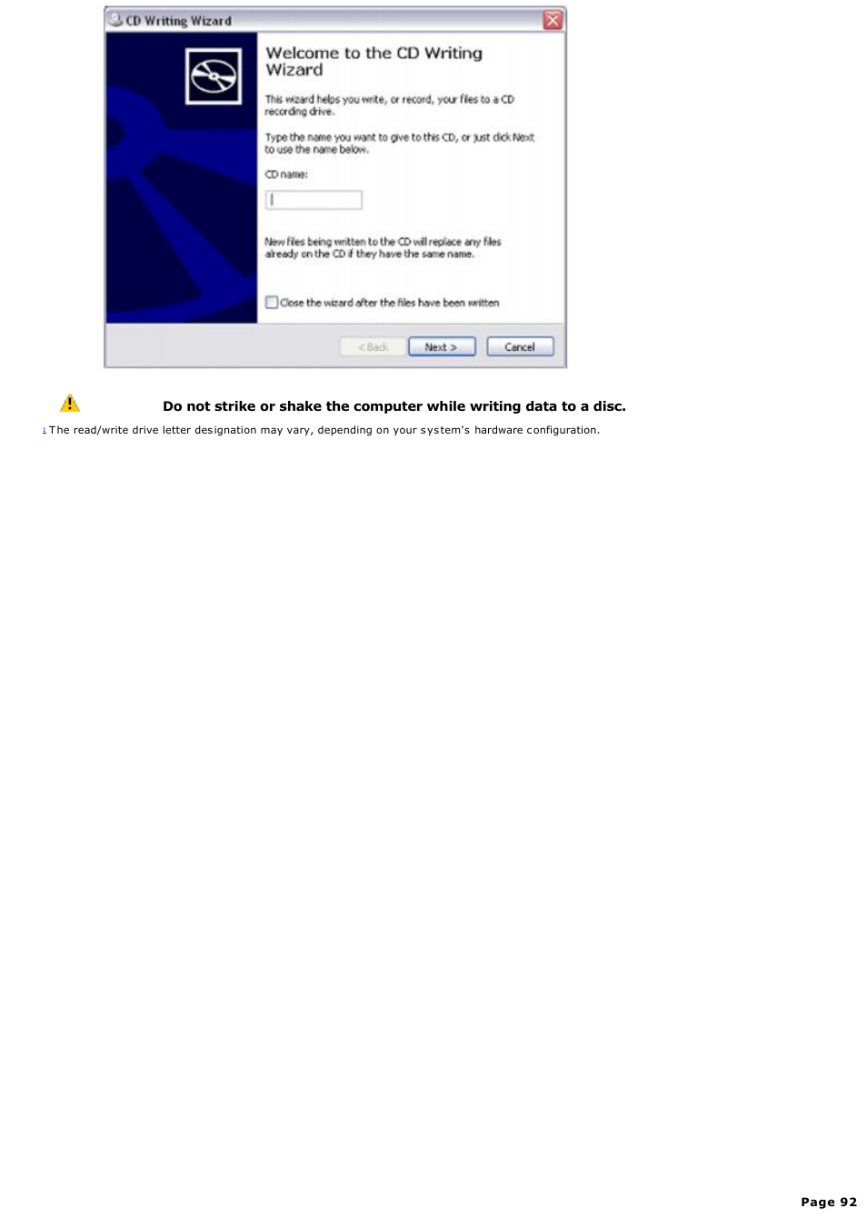Sony VGN-A600P User Manual | Page 92 / 269