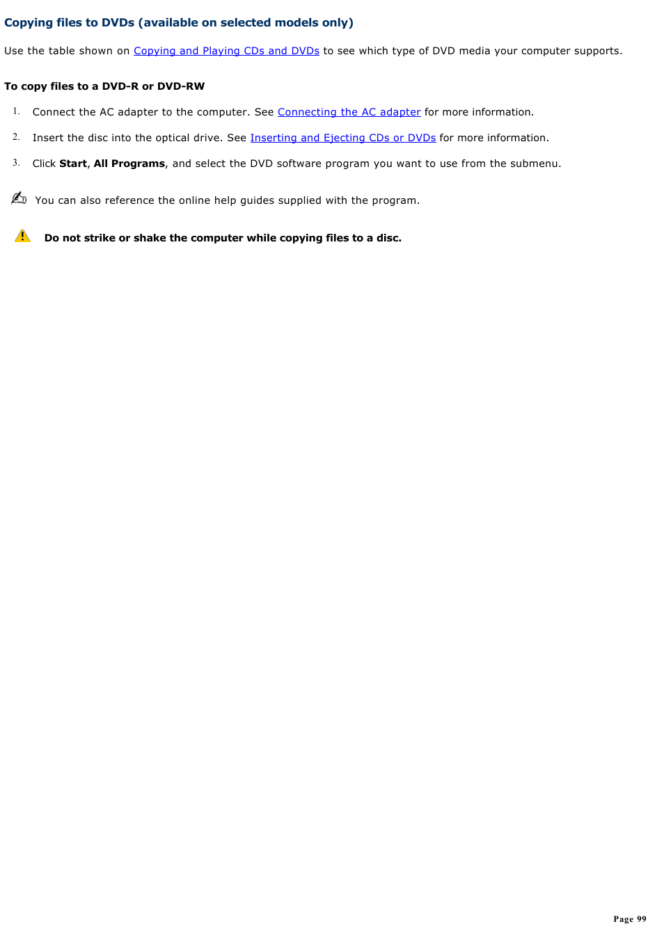 Sony VGN-A600P User Manual | Page 99 / 269