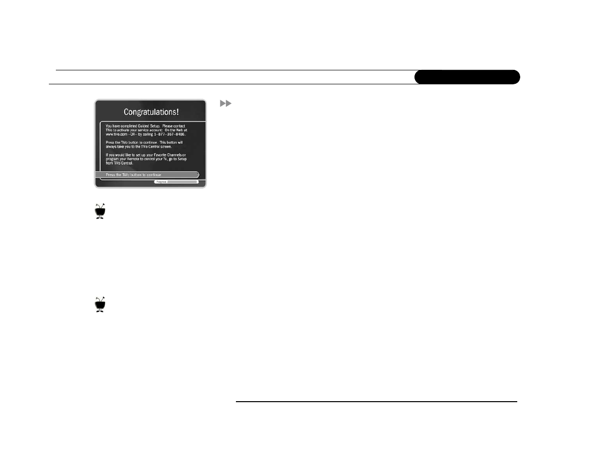 Activating the tivo service | Sony SVR-3000 User Manual | Page 16 / 122