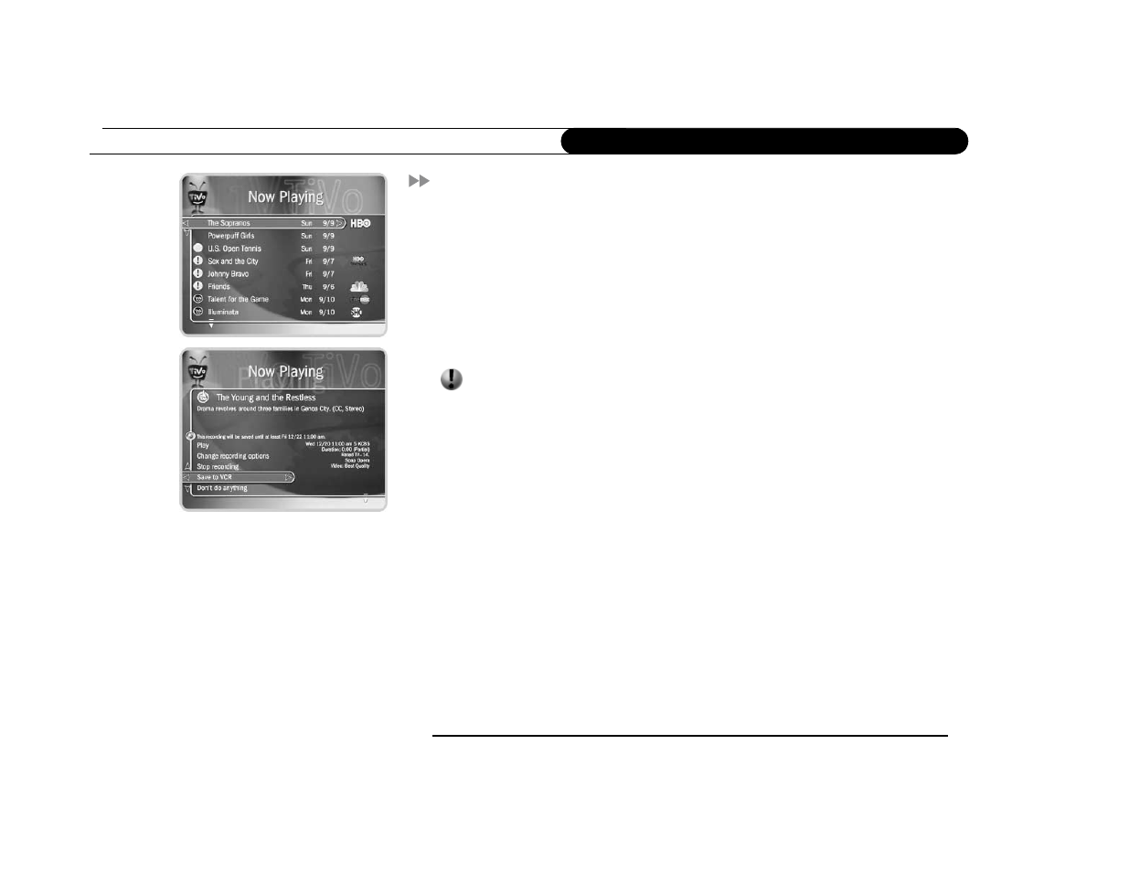 Tour five: now playing | Sony SVR-3000 User Manual | Page 26 / 122
