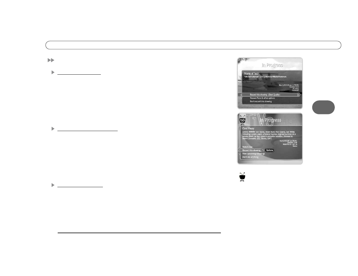 Recording a live program | Sony SVR-3000 User Manual | Page 33 / 122