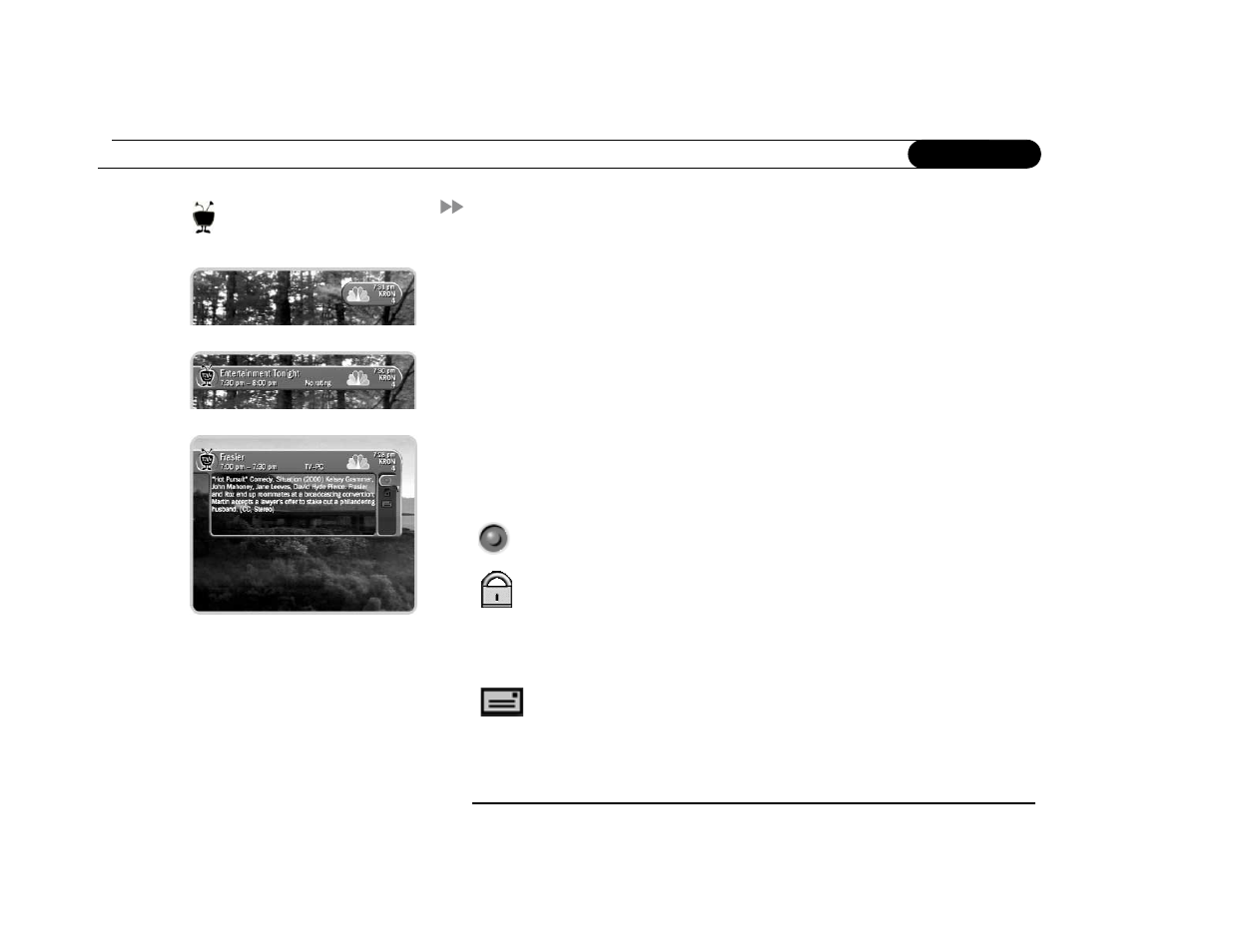 Channel banner | Sony SVR-3000 User Manual | Page 36 / 122