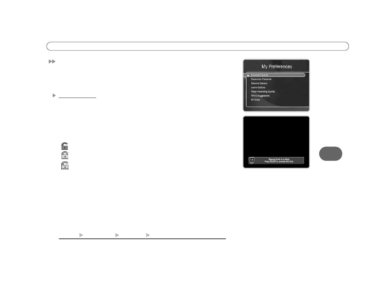 My preferences | Sony SVR-3000 User Manual | Page 61 / 122