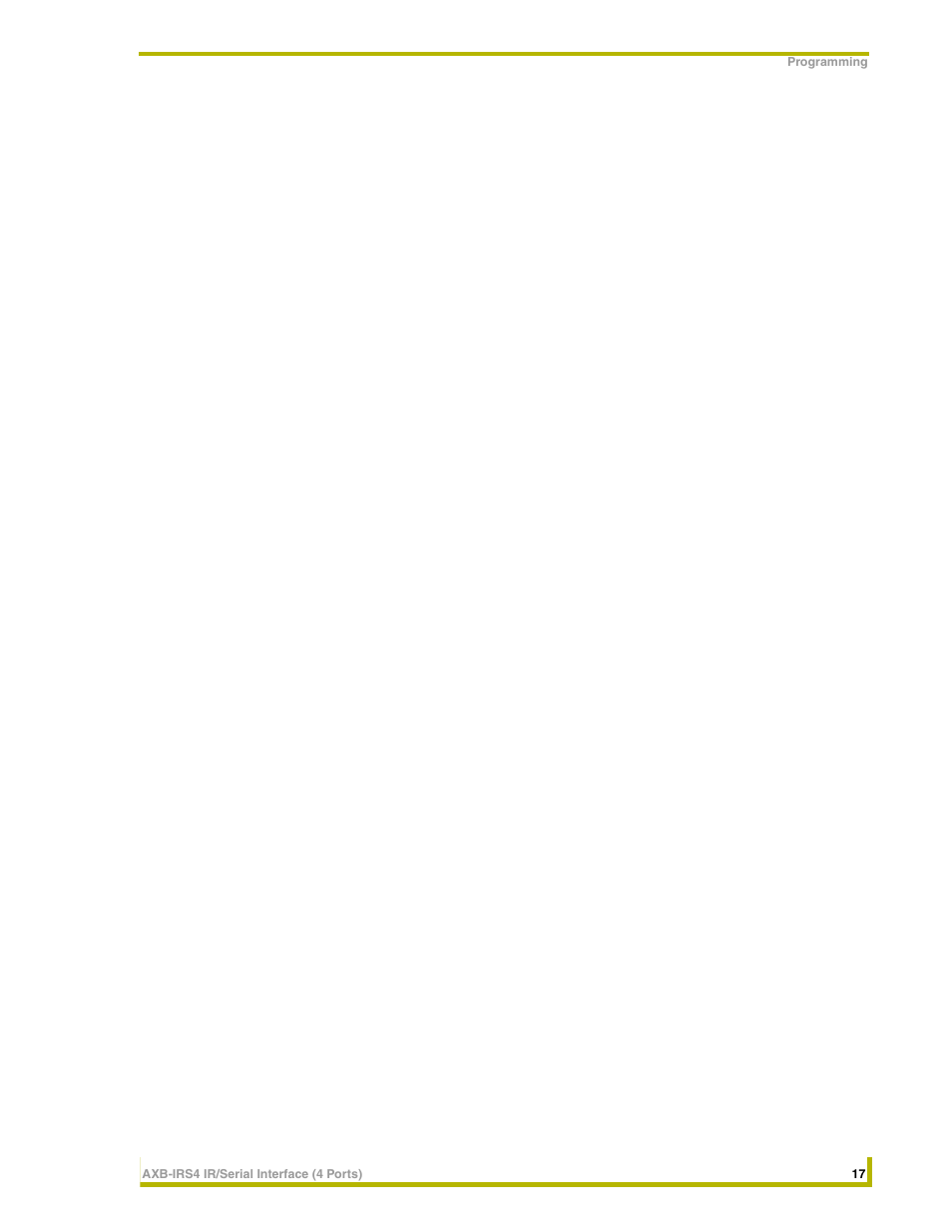 AMX Interface Port AXB-IRS4 User Manual | Page 21 / 22