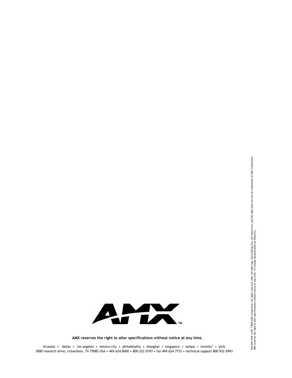 AMX Interface Port AXB-IRS4 User Manual | Page 22 / 22