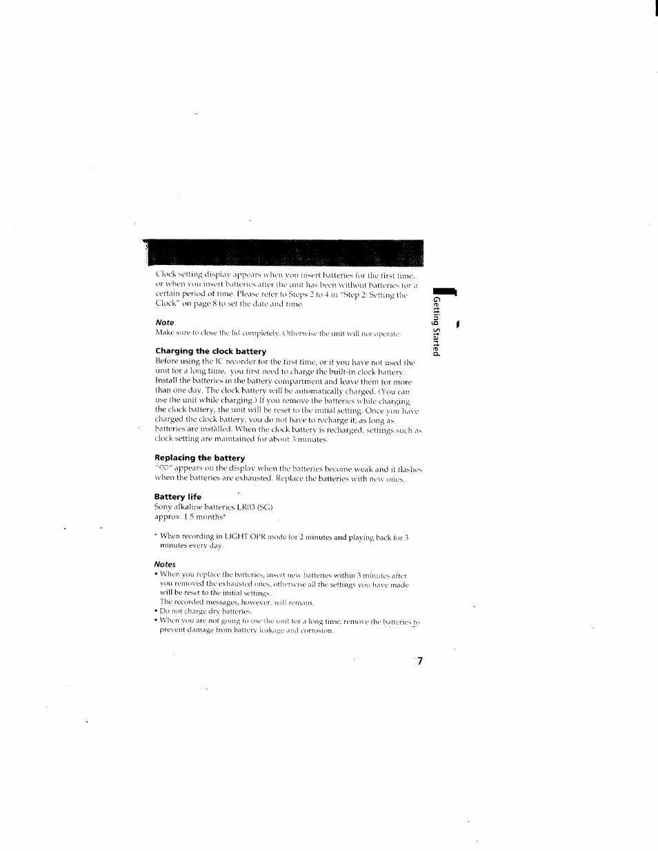 Sony ICD-70 User Manual | Page 7 / 48