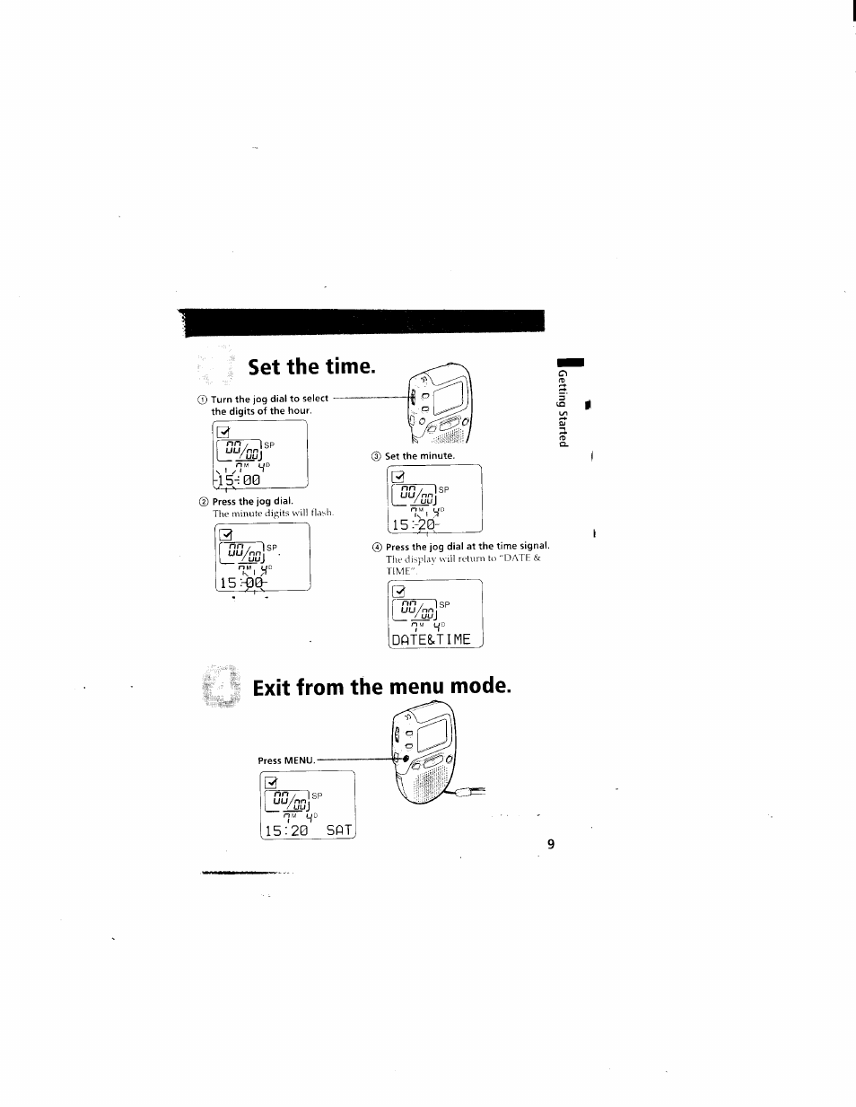 Sony ICD-70 User Manual | Page 9 / 48