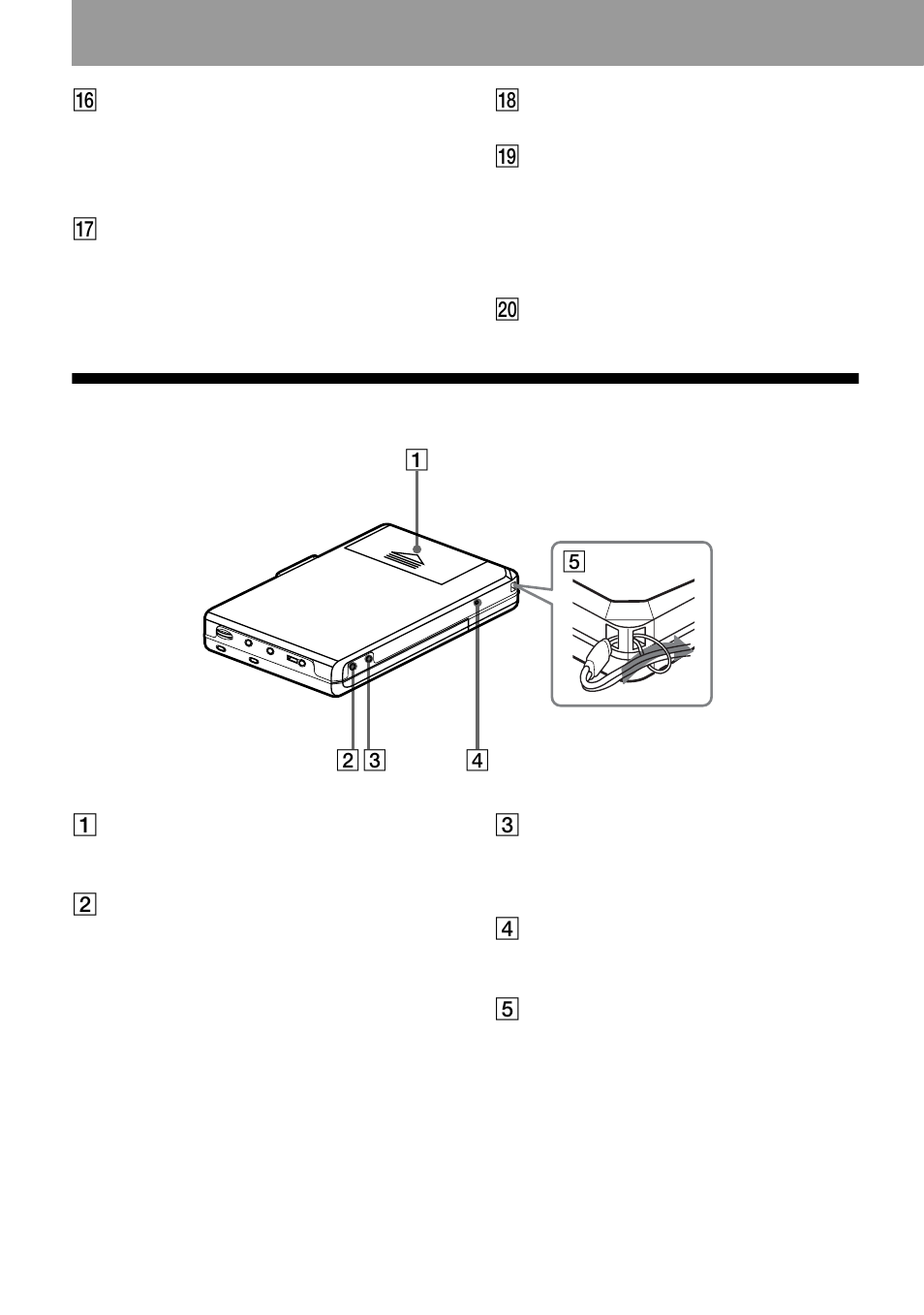 Back of the recorder | Sony MZ-B10 User Manual | Page 10 / 60
