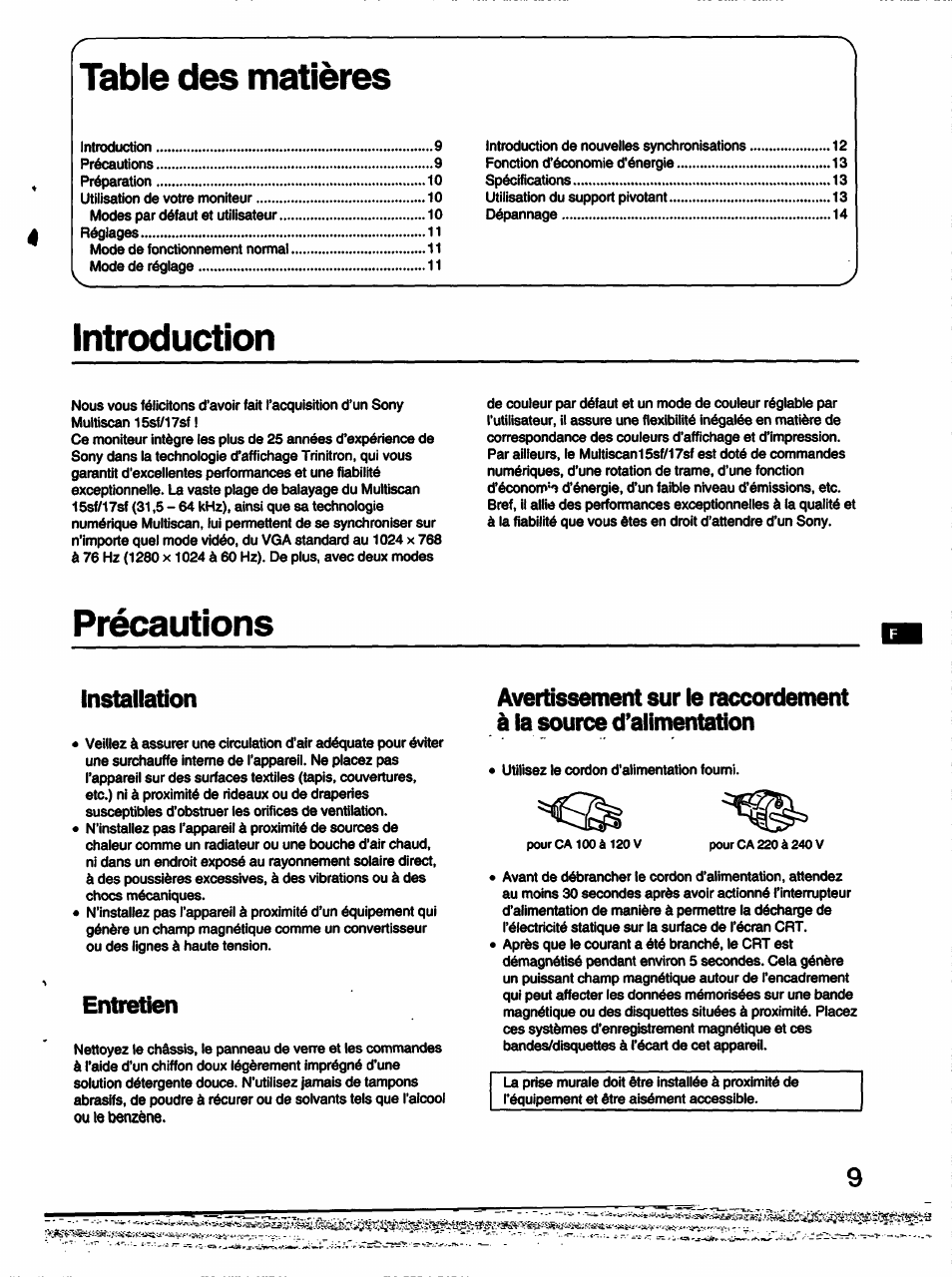 Sony CPD-15SF1 User Manual | Page 9 / 20