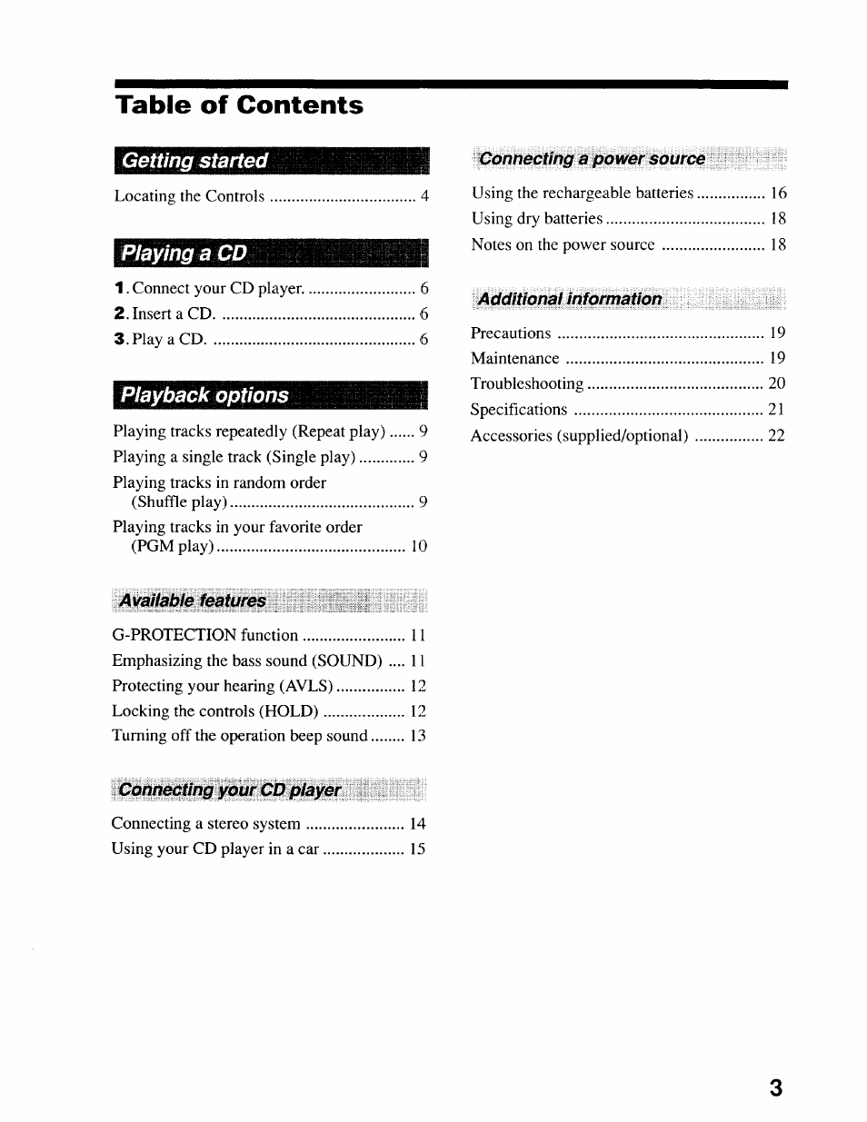 Sony D-EJ611 User Manual | Page 3 / 24