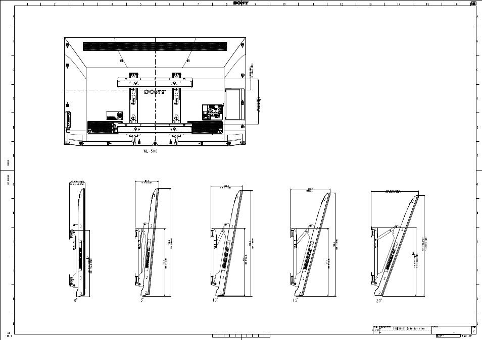 I, 25(1), 55(ex640 ) exterior view, W l - 5 0 0 | Sony KDL-55EX640 User Manual | Page 2 / 2