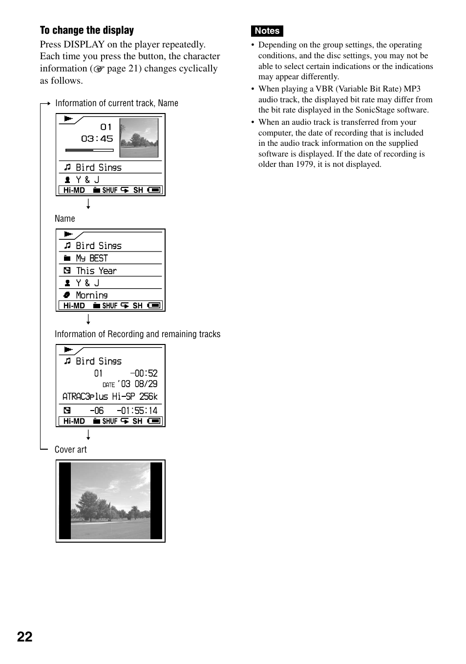 Searching for a music track | Sony MZ-DH10P User Manual | Page 22 / 99