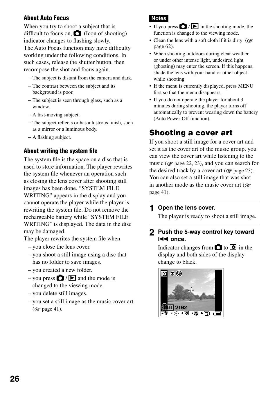 Shooting a cover art | Sony MZ-DH10P User Manual | Page 26 / 99