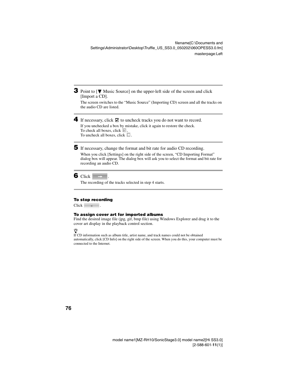 Sony MZ-DH10P User Manual | Page 76 / 99