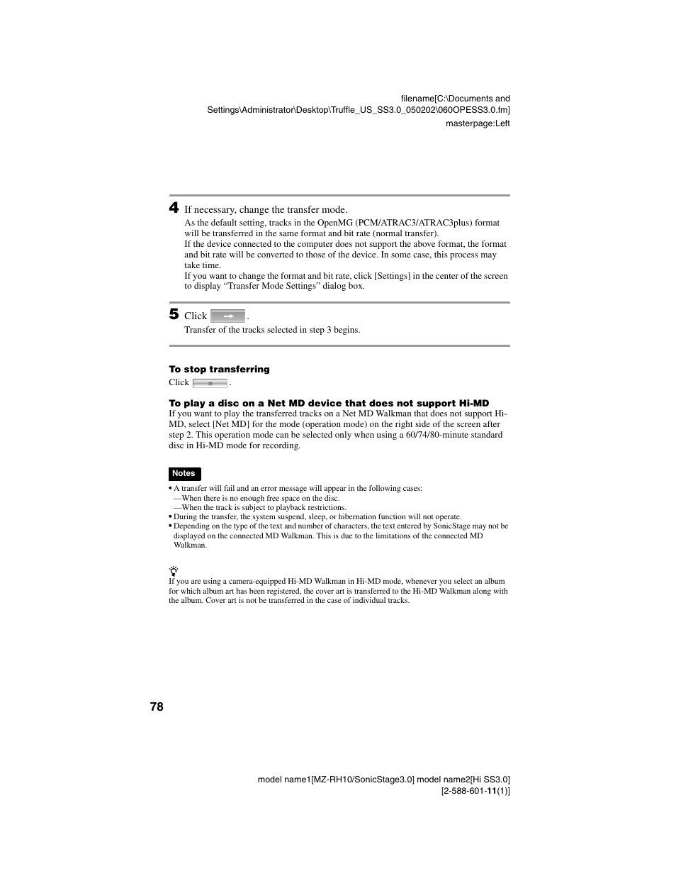 Sony MZ-DH10P User Manual | Page 78 / 99