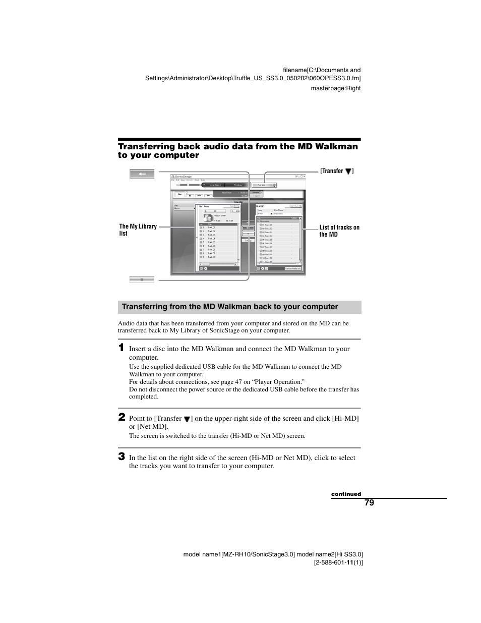 Sony MZ-DH10P User Manual | Page 79 / 99