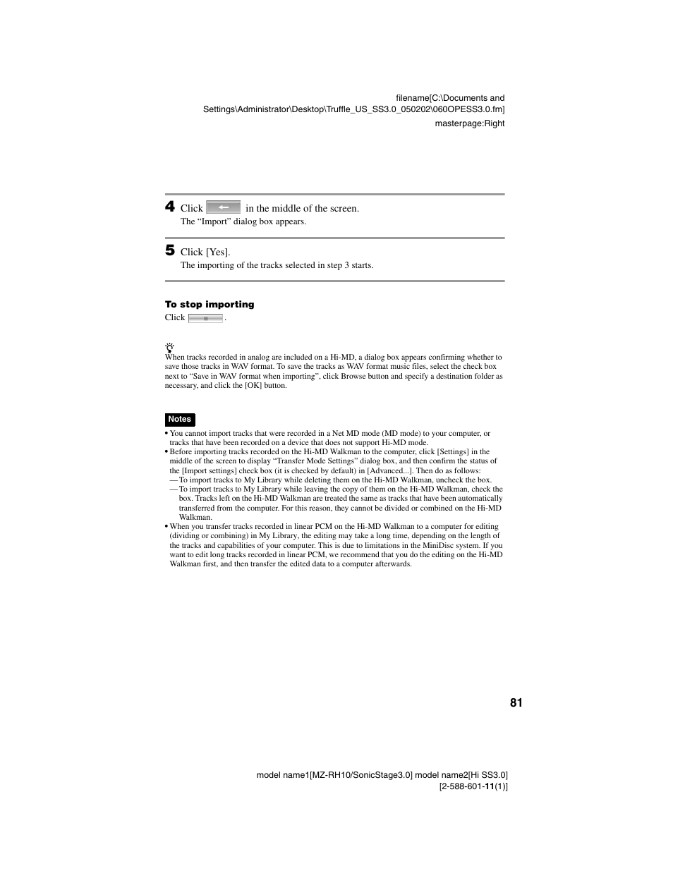 Sony MZ-DH10P User Manual | Page 81 / 99