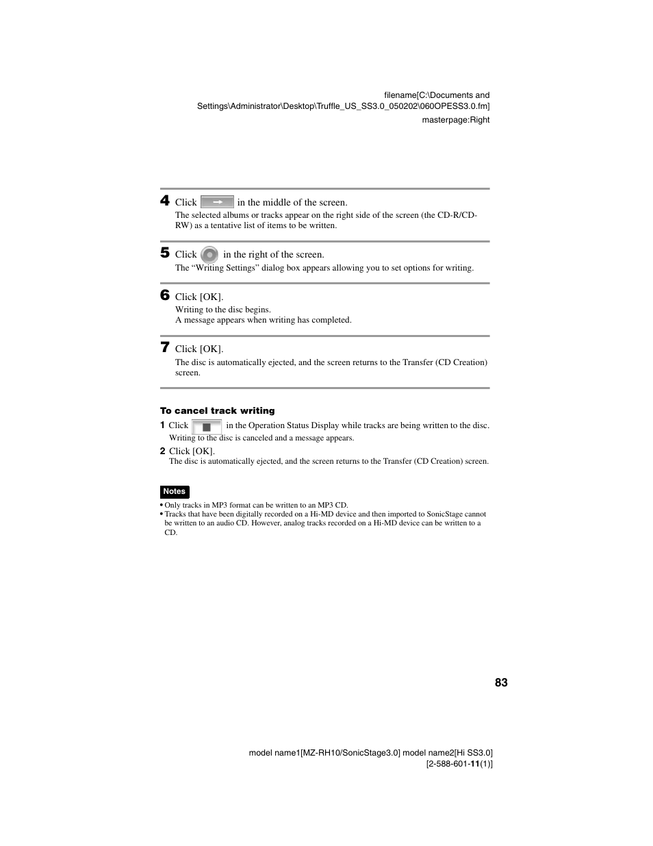 Sony MZ-DH10P User Manual | Page 83 / 99