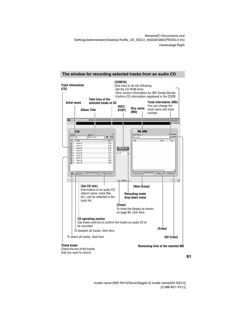 Sony MZ-DH10P User Manual | Page 91 / 99