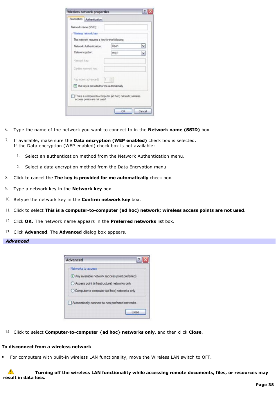 Sony PCG-V505DC1P User Manual | Page 38 / 152