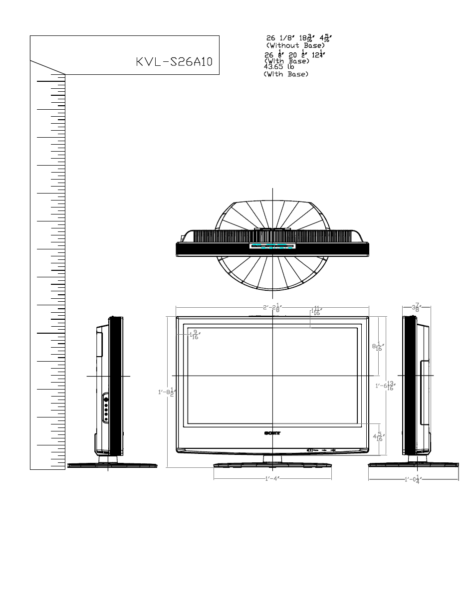 Sony KLV-S26A10 User Manual | 2 pages