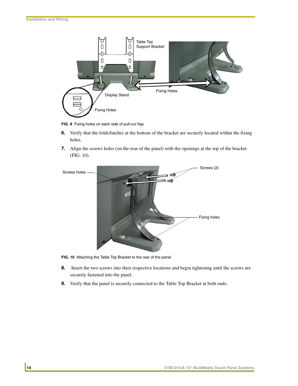 AMX VTM-D15/A User Manual | Page 18 / 52