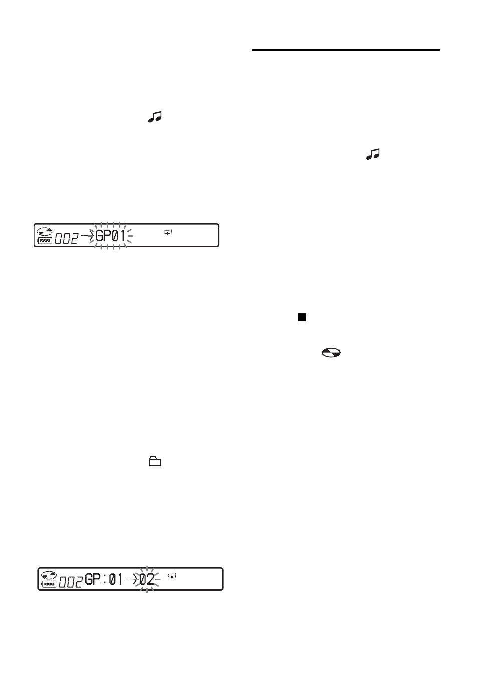 Erasing tracks, the entire disc or groups (erase) | Sony MZ-NF810 User Manual | Page 67 / 128