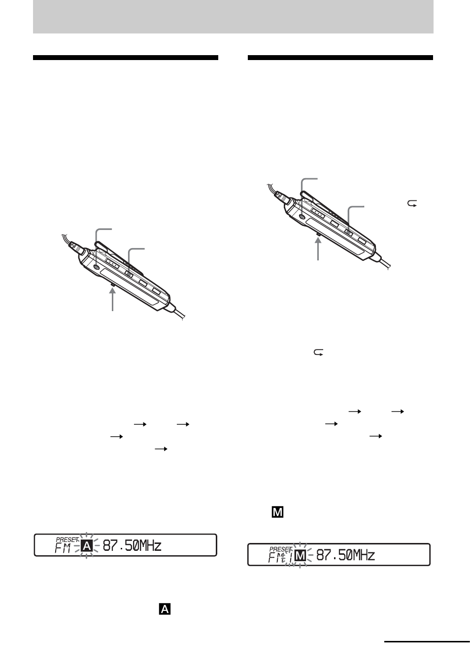 Various way to use the radio, Presetting radio stations automatically, Presetting radio manually | Sony MZ-NF810 User Manual | Page 71 / 128