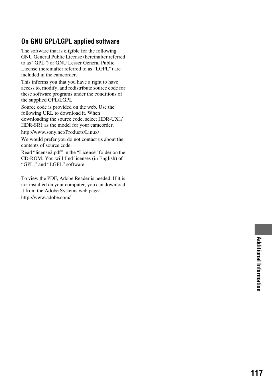 Sony HDR-UX5 User Manual | Page 117 / 143