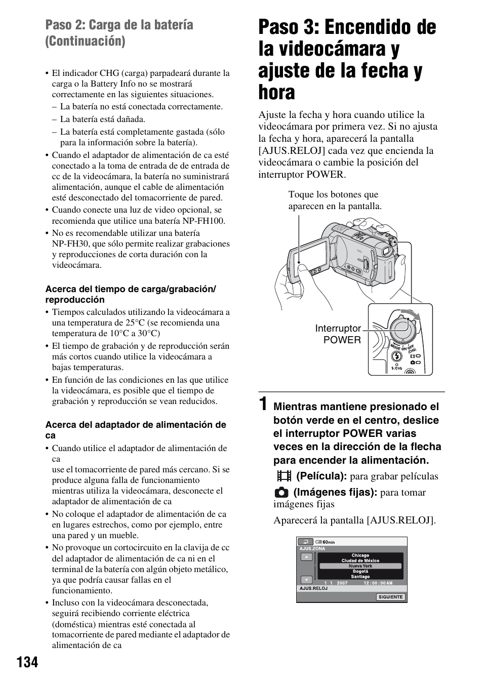 Paso 2: carga de la batería (continuación) | Sony HDR-UX5 User Manual | Page 134 / 143