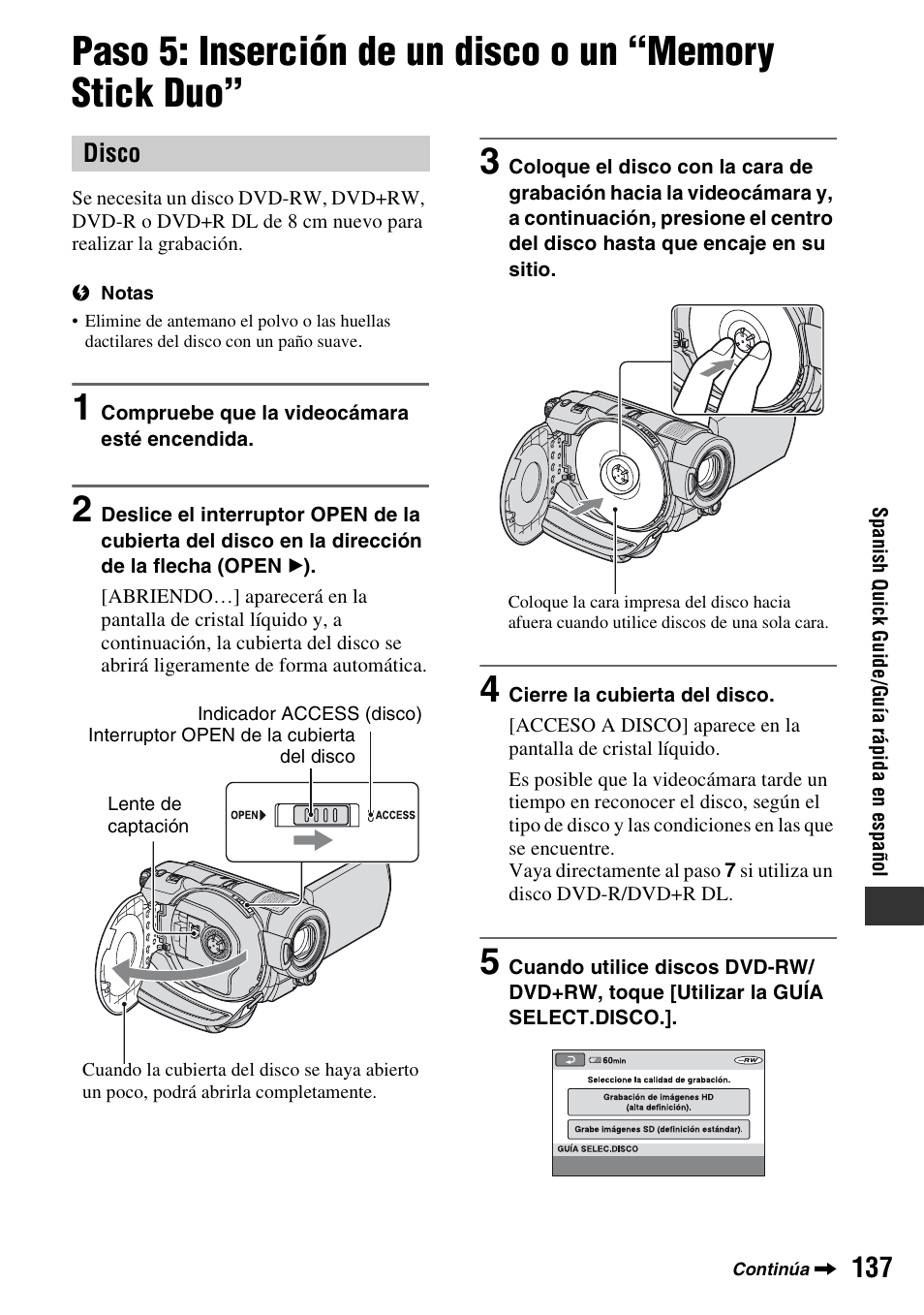 Disco | Sony HDR-UX5 User Manual | Page 137 / 143