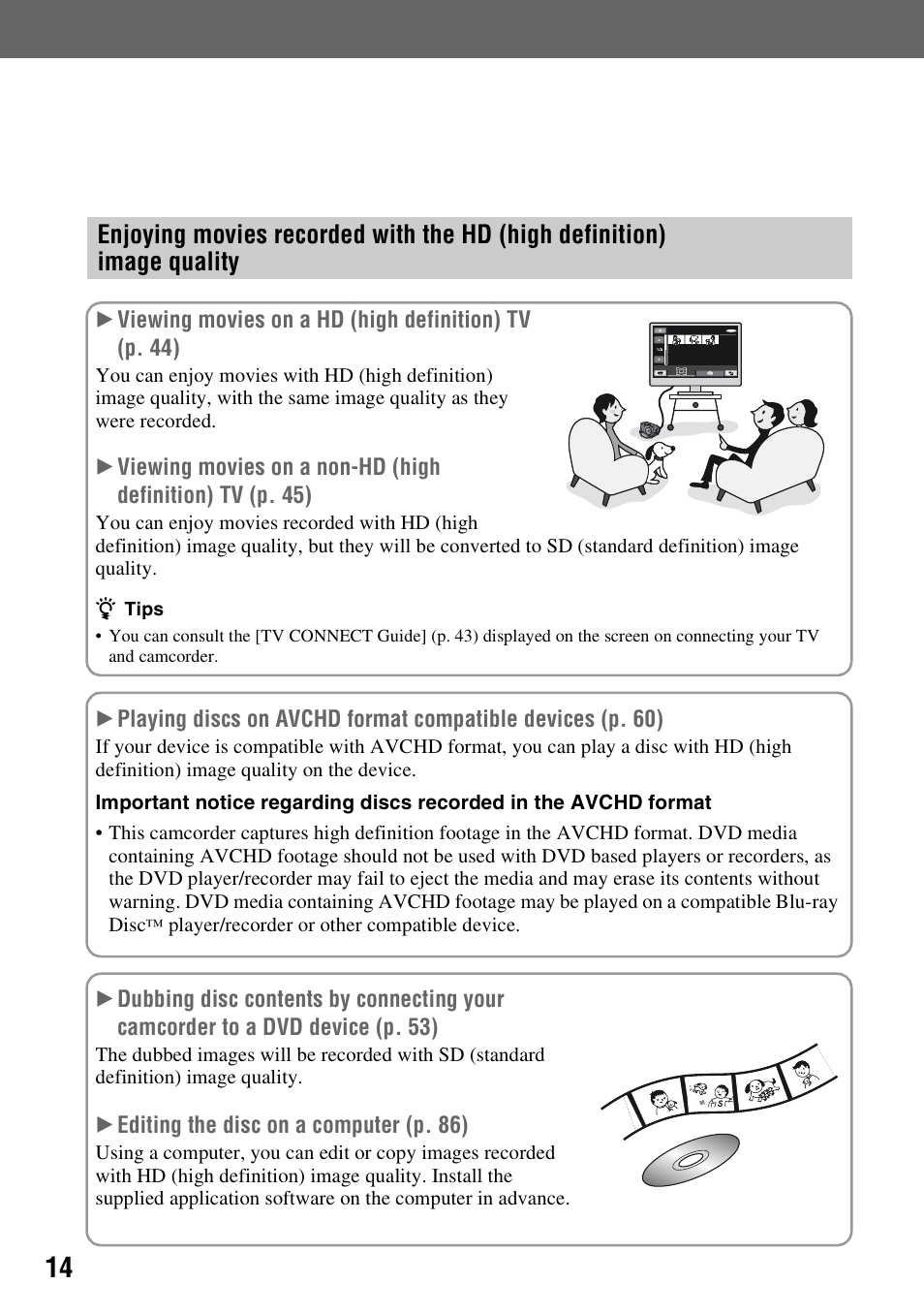 Sony HDR-UX5 User Manual | Page 14 / 143