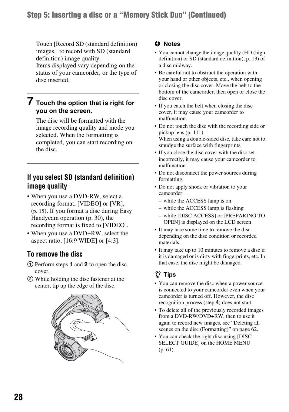 Sony HDR-UX5 User Manual | Page 28 / 143