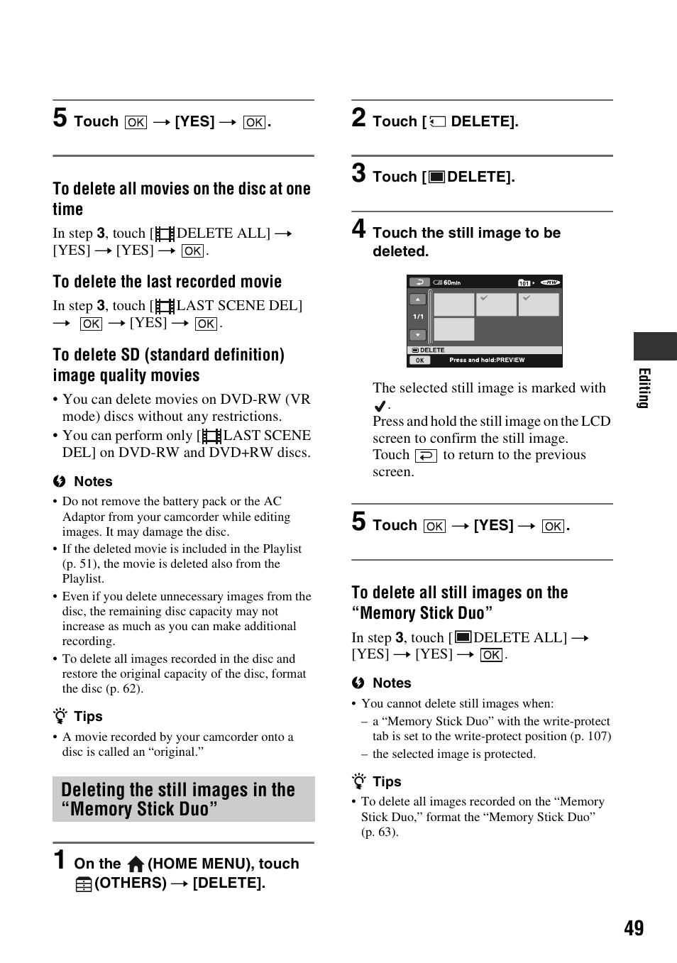 Sony HDR-UX5 User Manual | Page 49 / 143