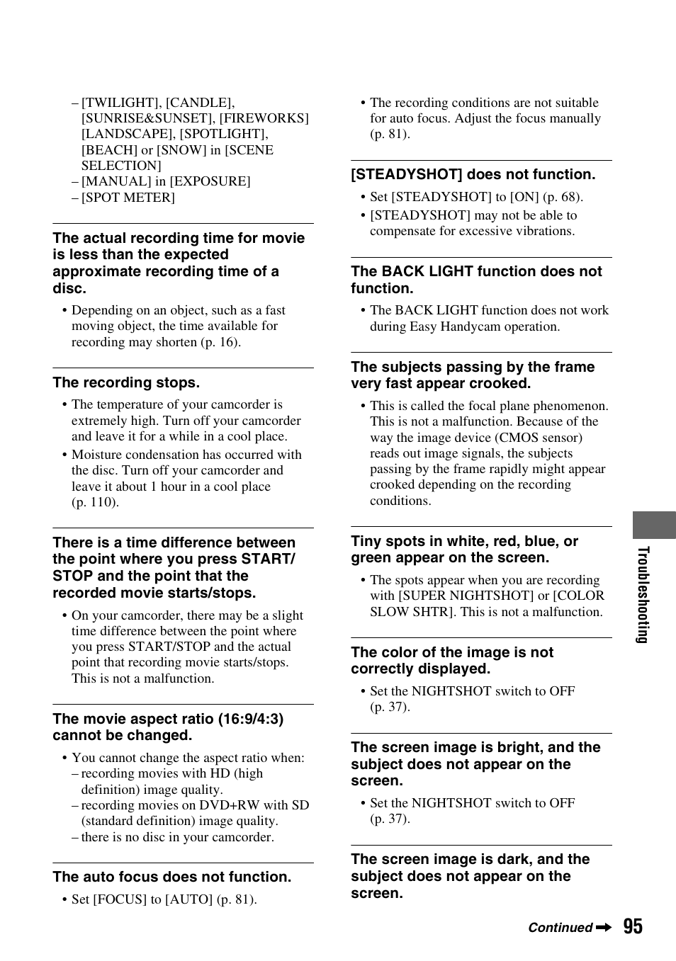 Sony HDR-UX5 User Manual | Page 95 / 143