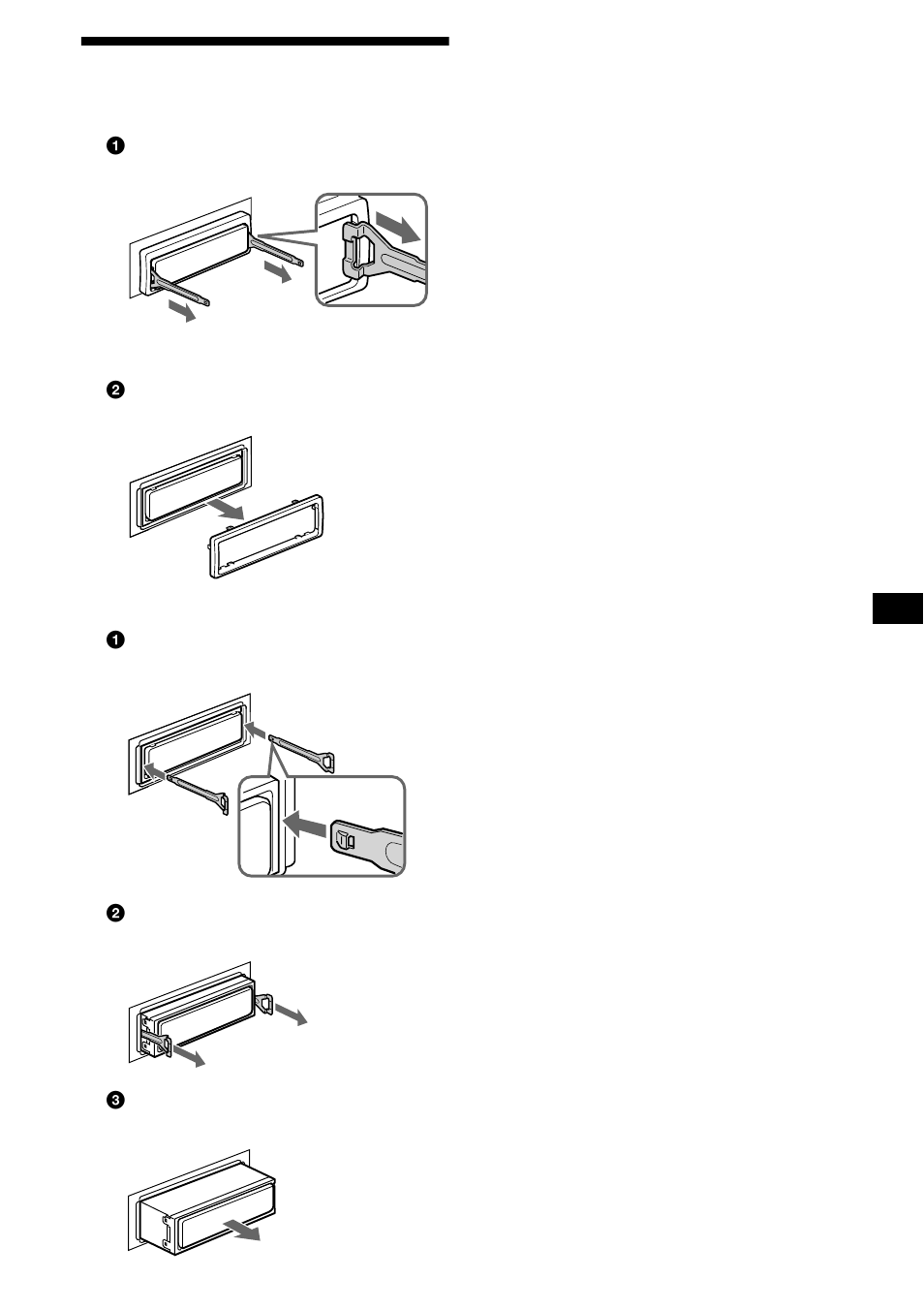 Extracción de la unidad, 33 extracción de la unidad | Sony CDX-M3DI User Manual | Page 105 / 112