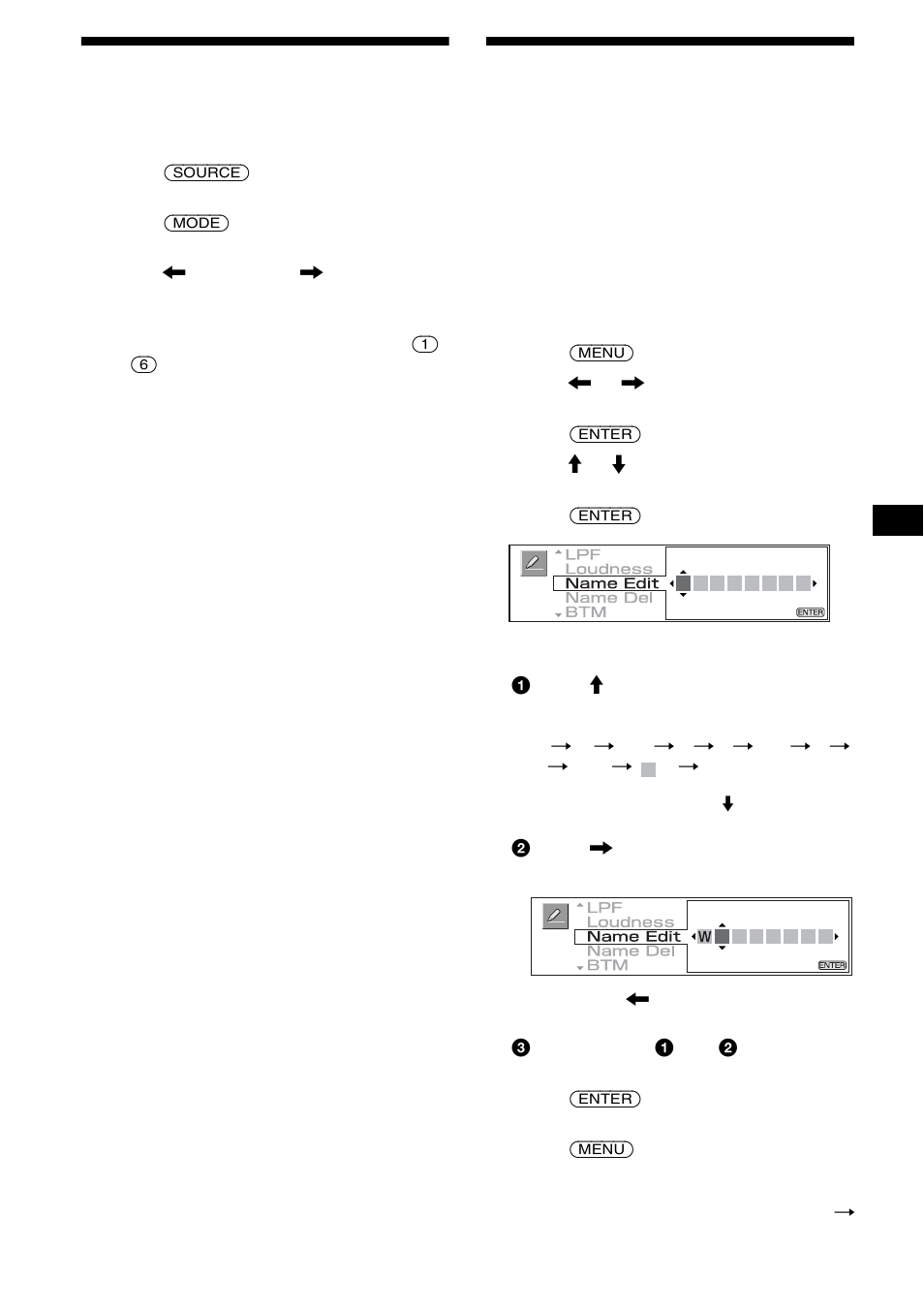 Storing only desired stations, Storing station names, Station memo | 17 storing only desired stations | Sony CDX-M3DI User Manual | Page 17 / 112