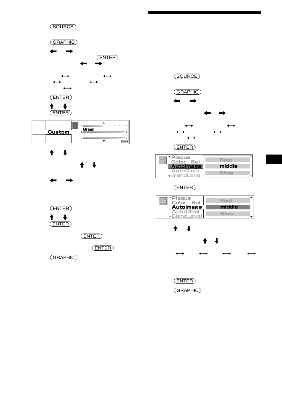 Selecting the display period of the images, Autoimage | Sony CDX-M3DI User Manual | Page 23 / 112
