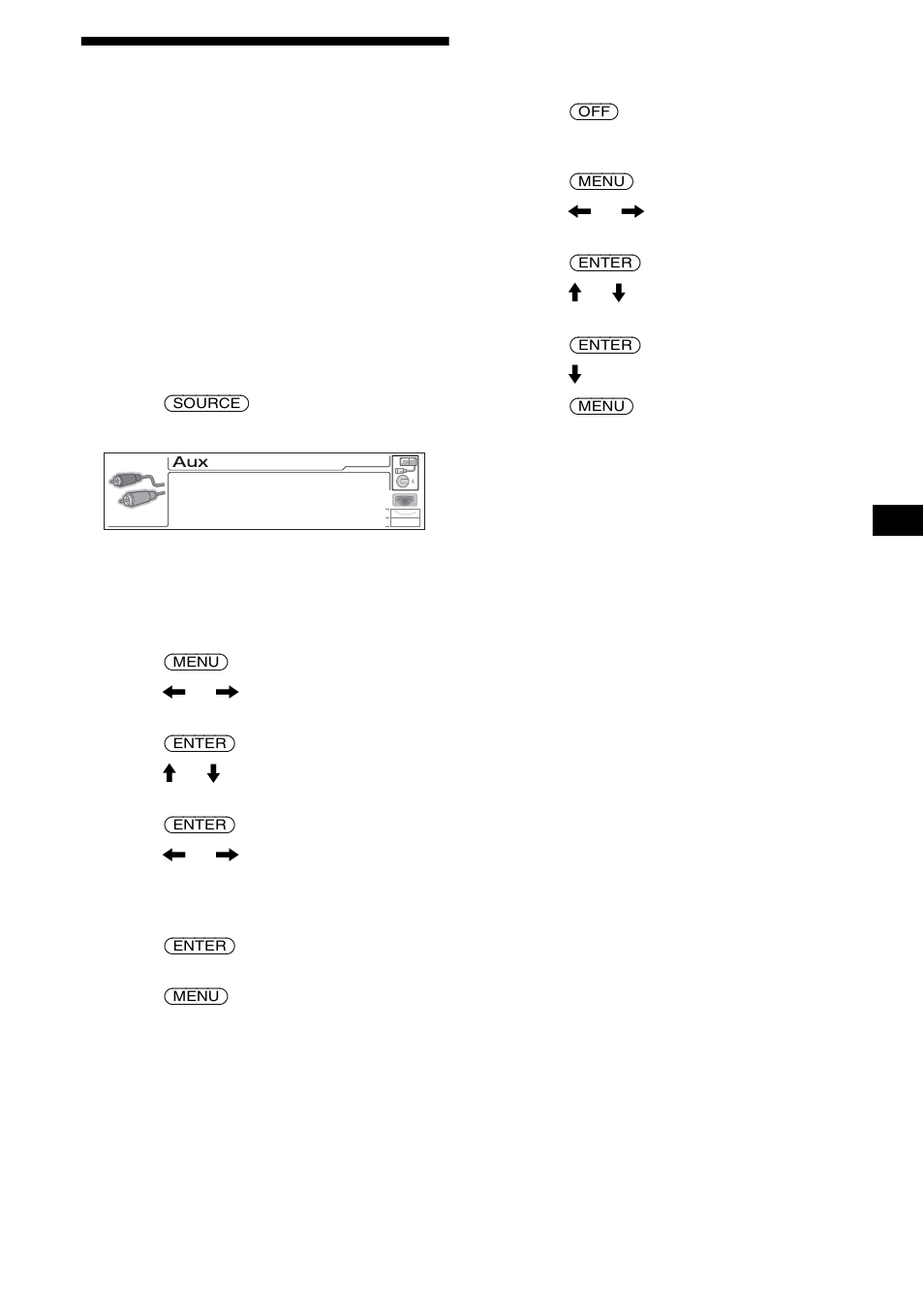 Connecting auxiliary audio equipment, 29 connecting auxiliary audio equipment | Sony CDX-M3DI User Manual | Page 29 / 112