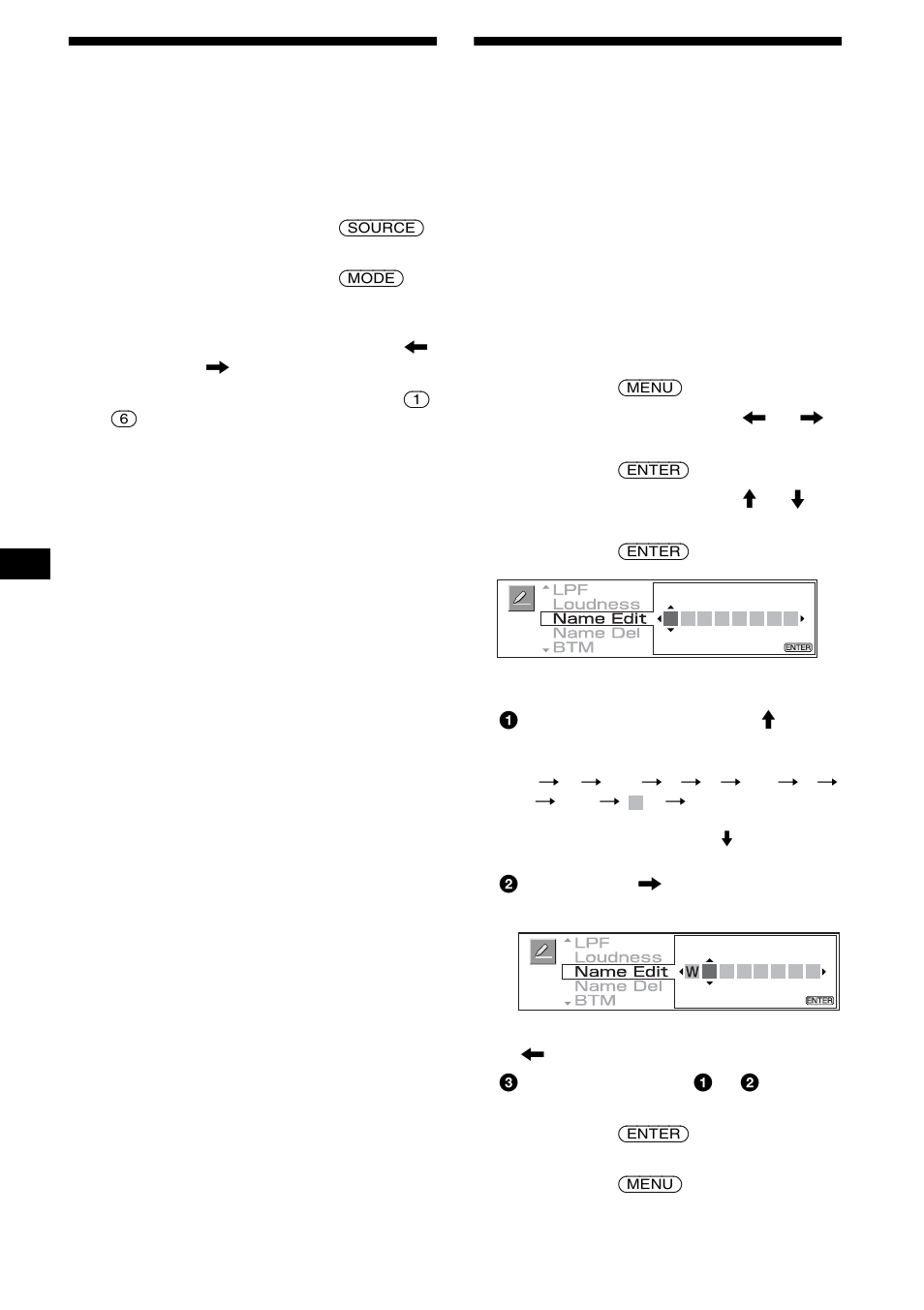 Mémorisation des stations souhaitées uniquement, Mémorisation des noms de station, Fonction de mémoire des stations | Mémorisation des stations souhaitées, Uniquement, 20 mémorisation des stations souhaitées uniquement | Sony CDX-M3DI User Manual | Page 54 / 112