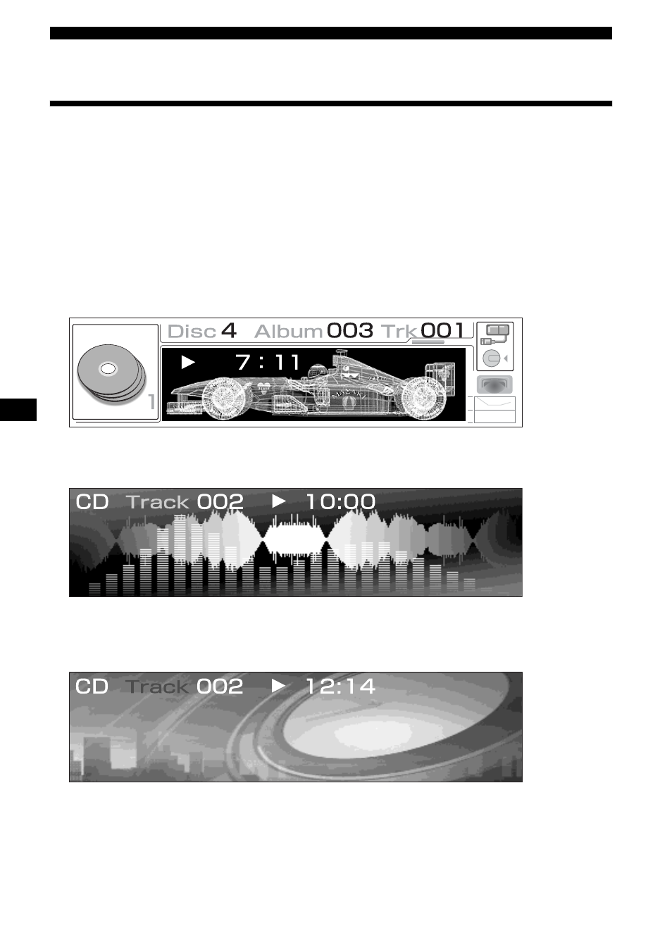 Réglages de l’image, Sélection du mode d’affichage et de la, Configuration d’affichage | Sony CDX-M3DI User Manual | Page 56 / 112