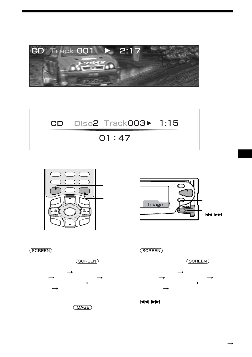 Mode économiseur d’écran, Mode horloge, En utilisant la mini-télécommande | En utilisant l’appareil | Sony CDX-M3DI User Manual | Page 57 / 112