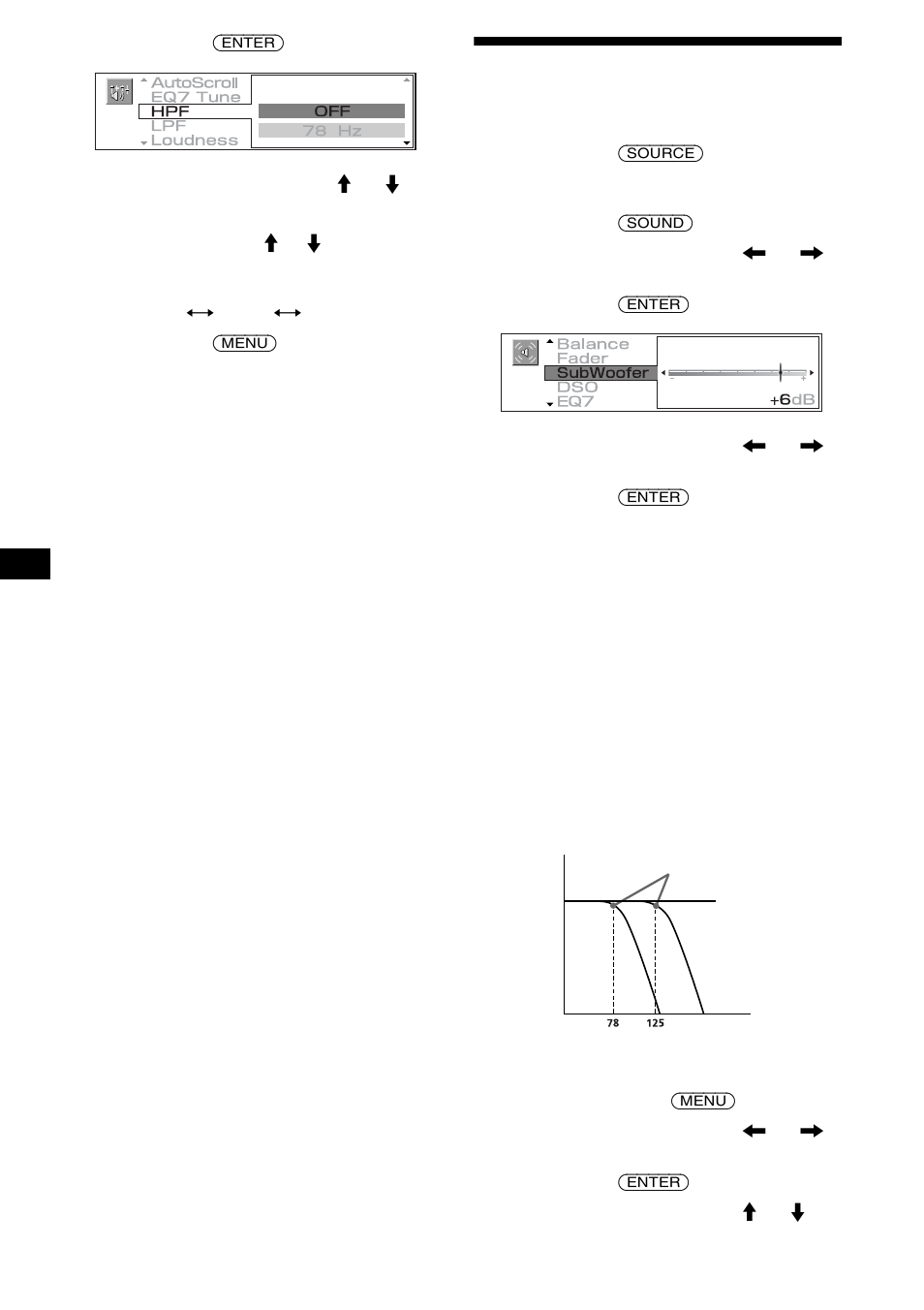 Réglage du volume du ou des caisson(s) de graves, Réglage du volume du ou des caisson(s) de, Graves | Sony CDX-M3DI User Manual | Page 66 / 112