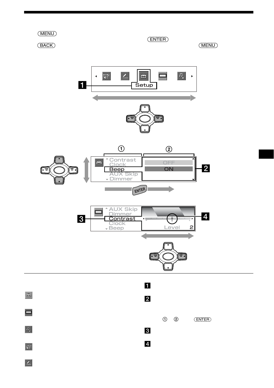 General top menu display, 9general top menu display | Sony CDX-M3DI User Manual | Page 9 / 112